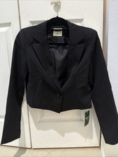 Halara Women Jacket Black 1 Botton Lined Size Small NWT
