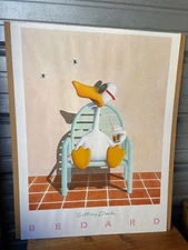 Vintage 1982 Michael Bedard 'Sitting Duck' Art Print Lithograph Poster 22x30"
