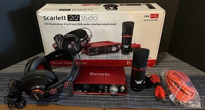 Focusrite Scarlett 2i2 Studio 2nd Gen USB Audio Interface Tested w/ Box