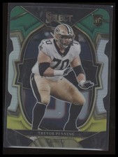 2022 Panini Select #29 Trevor Penning Green and Yellow Prizm Die Cut