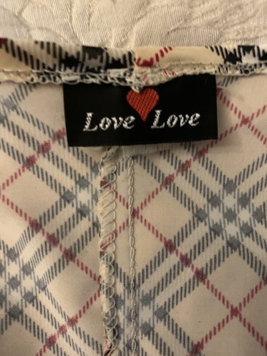 Vintage 1990s Love Love Beige Plaid Sleeveless Wrap Dress Size 14 - Picture 10 of 19
