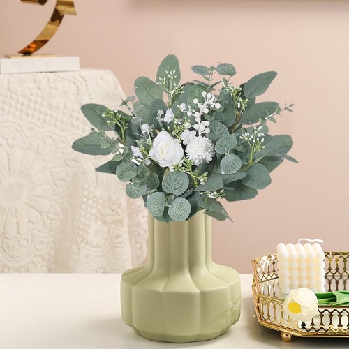 120 Pcs 6 Kinds Mixed Eucalyptus Leaves Stems Bulk Artificial Silver Dollar E... - Picture 8 of 9