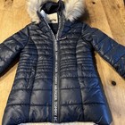 Kids High-Low Signature Hooded Puffer Jacket 5/6 Tommy Hilfiger New Msrp $110.