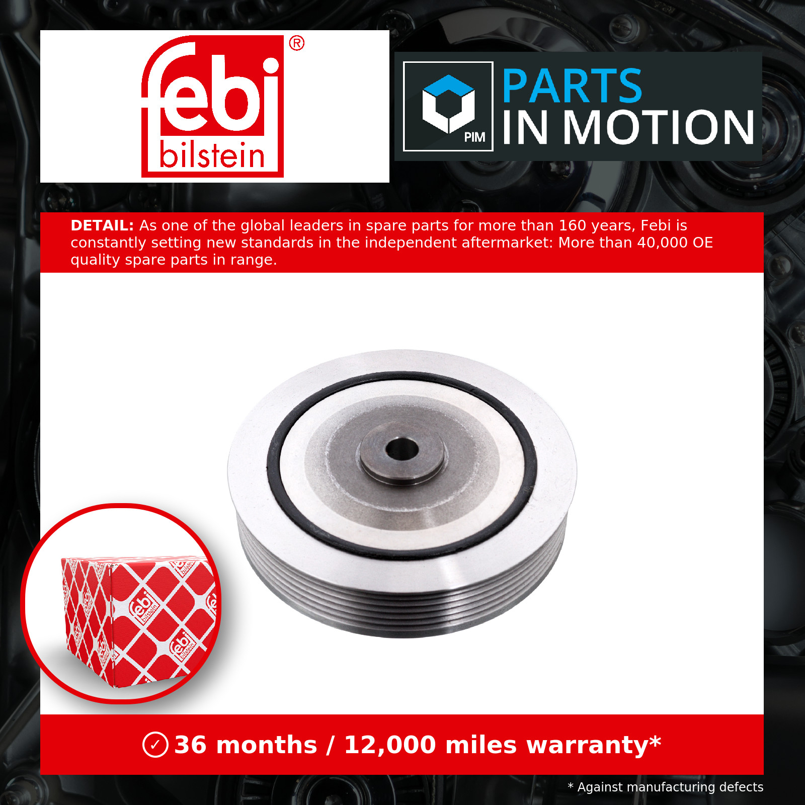 Crankshaft Pulley fits RENAULT MEGANE JA0N, Mk1 1.9D 97 to 03 Belt 7700110329 - Image 4