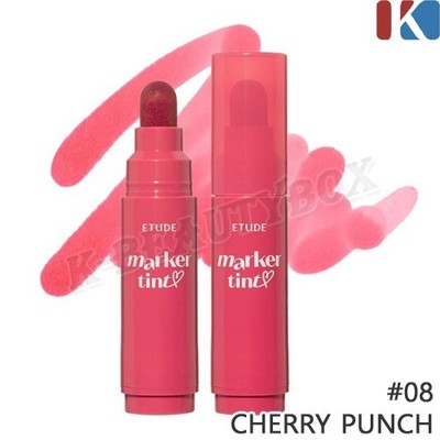ETUDE Dear Darling Marker Tint 3,5g #08 Cherry Punch Long-Lasting Lip K-Beauty
