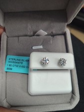 1.60ct  Moissanite Push Back Solitaire Stud E...