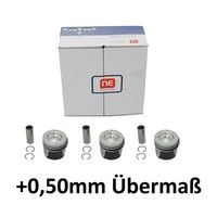 3X Kolben +0,50Mm ÜBermaß FüR VW 1.2 TDI CFW NE 130050002521