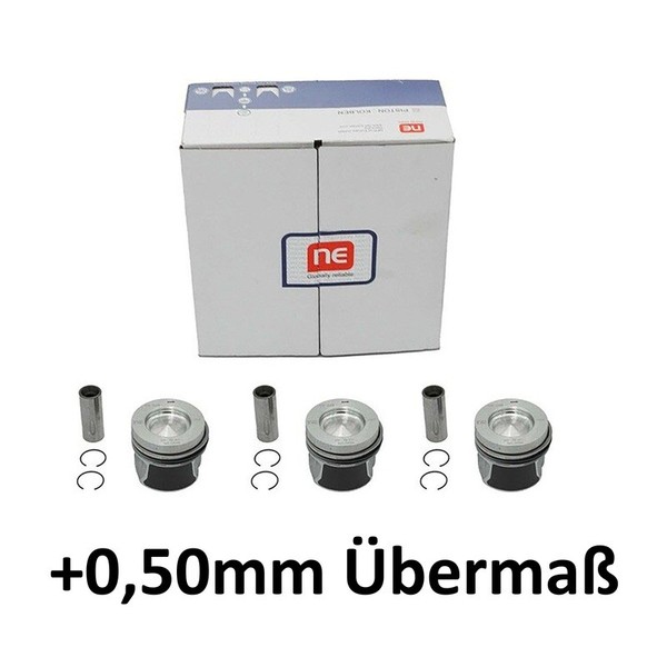 3X Kolben +0,50Mm ÜBermaß FüR VW 1.2 TDI CFW NE 130050002521-image