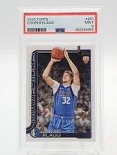 COOPER FLAGG 2025-26 TOPPS BASKETBALL ROOKIE #201 MAVERICKS PSA 9 Q0537