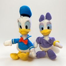 Disney Donald Duck Daisy Plush Set 10  Bean Bottom Stuffed Just Play Pair