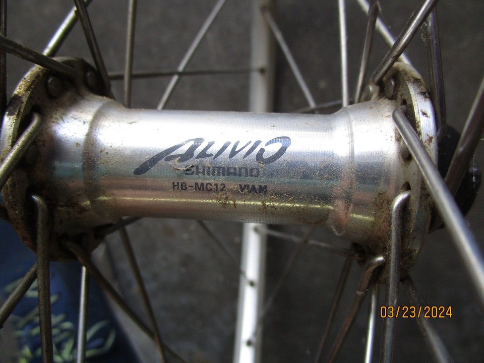 SHIMANO HB-MC12 VIA PARALLAX moyeu original vintage bon état pour SHIMANO HB-MC12 VIA PARALLAX moyeu original vintage bon état pour