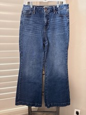 Jessica Simpson Women's True Love Wide Leg Trouser Jeans Sz 30 Cotton