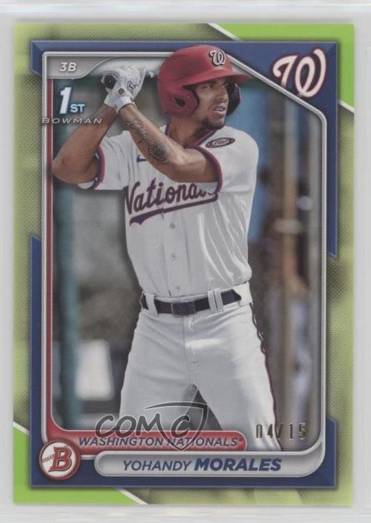 2024 Bowman Prospects Chartreuse Border 4/15 Yohandy Morales #BP-52 0rd2
