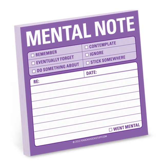 Knock Knock Sticky: Mental Note by Knock Knock 9781601063465