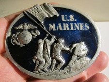 1982 U.S. MARINES BELT BUCKLE HEAVY - GW-16