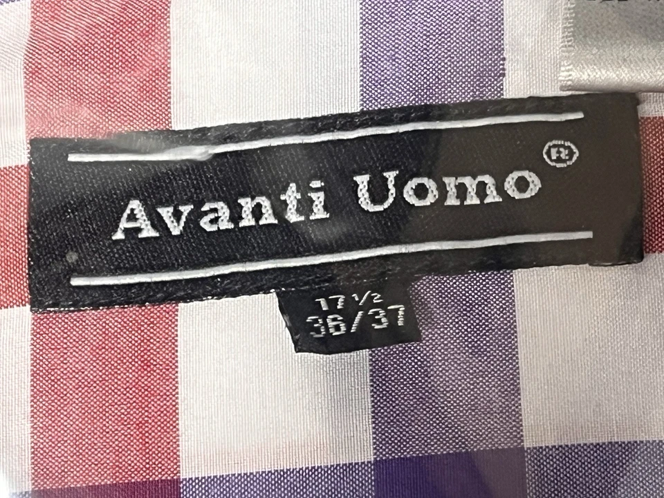 Avanti Uomo Para hombres Camisa de Vestir Púrpura Corbata Pañuelo Conjunto Cuello Piedra Barra Puño Francés Foto 3 de 4