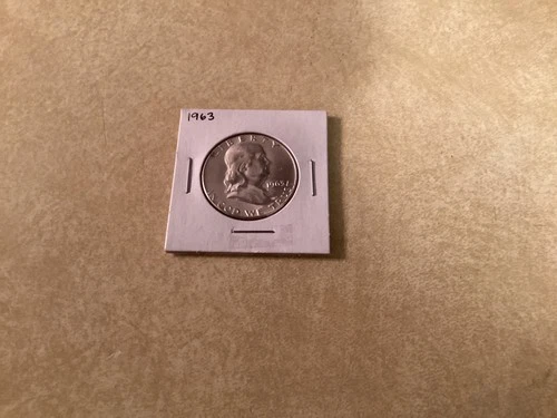 1963 Franklin Half Dollar, Choice Brilliant Uncirculated 90% Silver