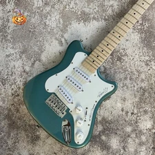 This Solid Body Electric Guitar Blue Chrome Parts  Tremolo Do not accept returns