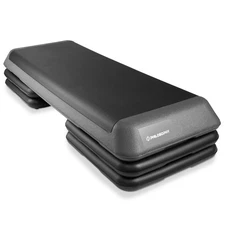 OPEN BOX - Aerobic Exercise Adj. Step Platform w/ 4 Risers - Gray
