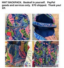NWT Lilly Pulitzer Backpack Blue Pink Green Z...