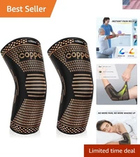 Breathable Copper Elbow Brace for Active Recovery - Compression Support, Medium