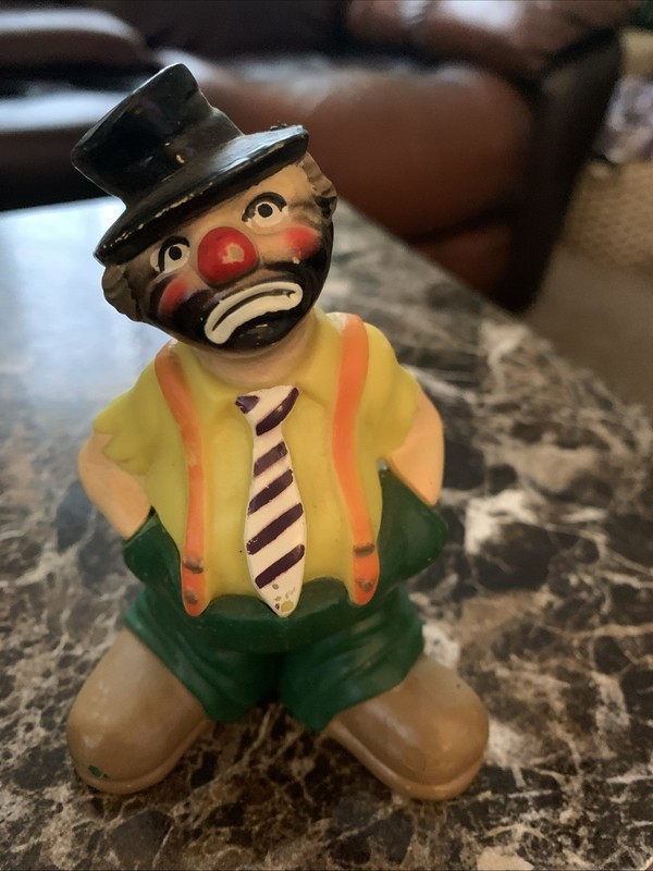 Vintage Wilton Sad Clown Cake Topper Shelf Sitter Hong Kong 1977