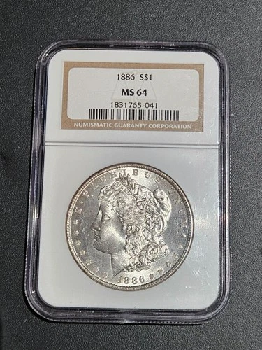 Beautiful GEM 1886 Morgan Dollar - NGC MS64