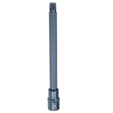 1/2" Drive x M12 Triple Square Spline Bit Socket S2 Steel CR-V Sockets 8"