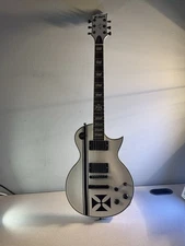ESP Iron Cross White Black Electric Guitar Switch HH With Carrying Bag
