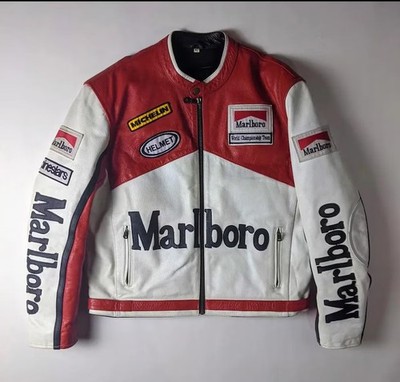 ジャケット・アウター 80s vintage racing leather bomber jacket Racing Jacket Women Men's Vintage Racing Bomber Jacket - PU