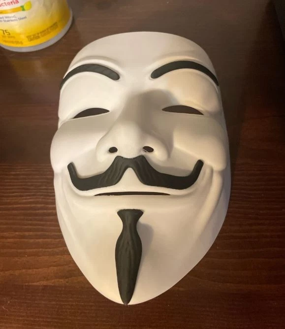 Vendetta Mask Guy Fawkes Anonymous V for Vendetta Halloween Cosplay Party Mask - Image 3 of 4