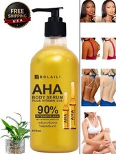 AHA 90 Skin Whitening Serum Face  Body Brightening Essence, 500ml USA Stock 