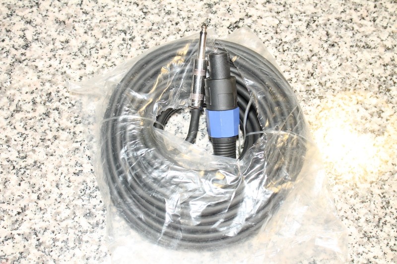 1 Speakon Compatible to 1/4 plug 50ft foot PA DJ pro audio sound speaker cables