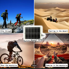USB Solar Panel Power Bank for Outdoor Camping Hiking Phone Charger 5V Portable
