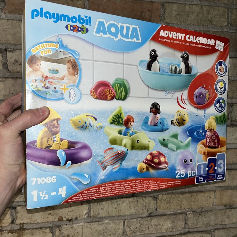 HTF Playmobil 1.2.3 Bathtime Fun Advent Calendar playset (model 71086) NIP* See
