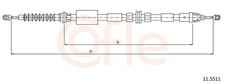 COFLE Bremsseil Seilzug Feststellbremse 92.11.5511 für FORD MONDEO 3 B4Y B5Y BWY