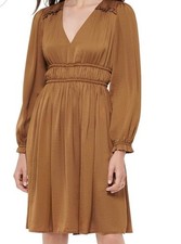 Tommy Hilfiger Woman’s M/L Brown Long Sleeve Dress