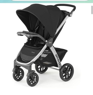 Chicco Bravo Quick-Fold Stroller Black New