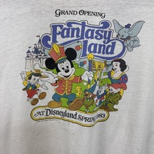 Vintage 80s Disneyland T Shirt 1983 Fantasyland Grand Opening Adult M Distressed