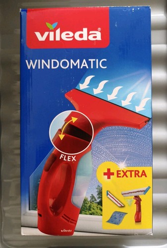 Vileda Windomatic Window Cleaner Boxed and Unused, with Extras RV-1079, UK PLUG