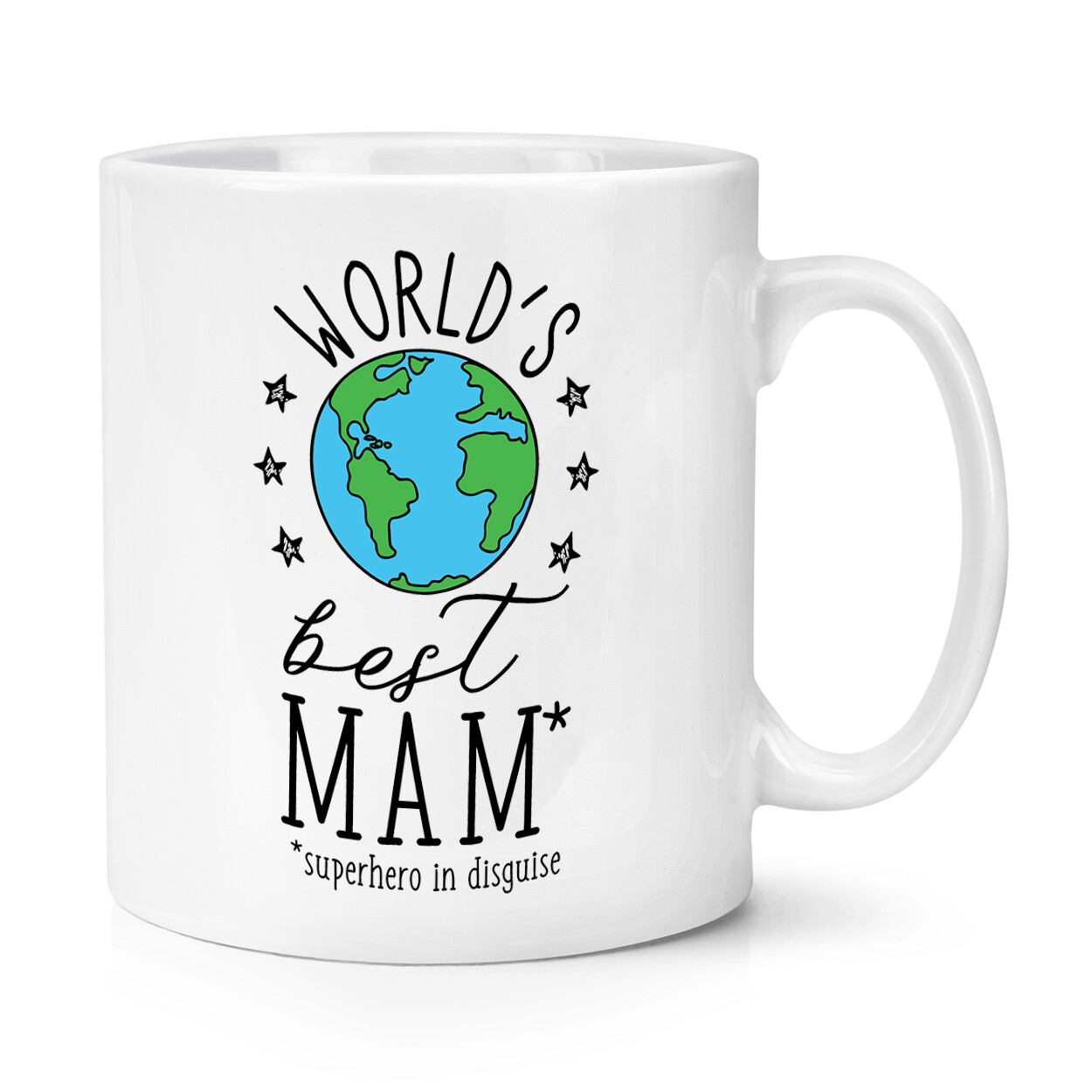 World's Best Mam 10oz Mug Cup Mum Mother's Day World's Best Awesome Birthday