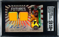2020 Panini Legacy Michael Pittman Jr Futures Dual Patch Auto Ruby /100 SGC 10