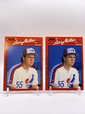 1990 Donruss Larry Walker RC ERROR No Period after Inc- 2 Error 2 W/O Err  4 Tot