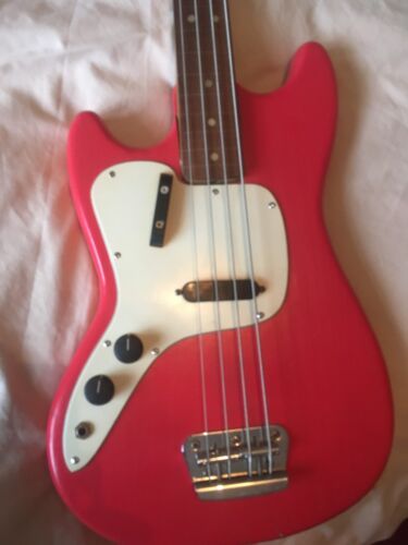 Fender Musicmaster Bass Left Handed Unique Fretless - Picture 5 of 6
