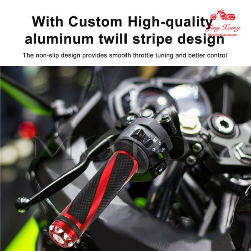 7/8" 22mm Universal Motorcycle Handle Handlebar Hand Bar Grip - Foto 4 di 16