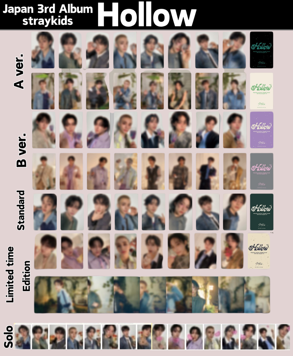 Stray Kids Hollow Japan 3rd Mini Album Official photo card | eBay