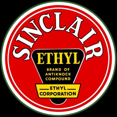 Sinclair Gasoline with Ethyl NEW Sign: 40'' Dia. Round USA STEEL XXL Size