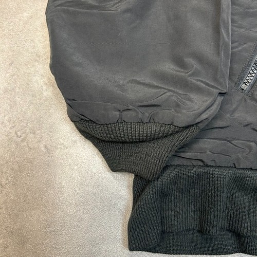 L.L Bean Bomber Jacket Mens Large Thinsulate Warm Up Fleece Lined Coat, Black - Picture 3 of 10