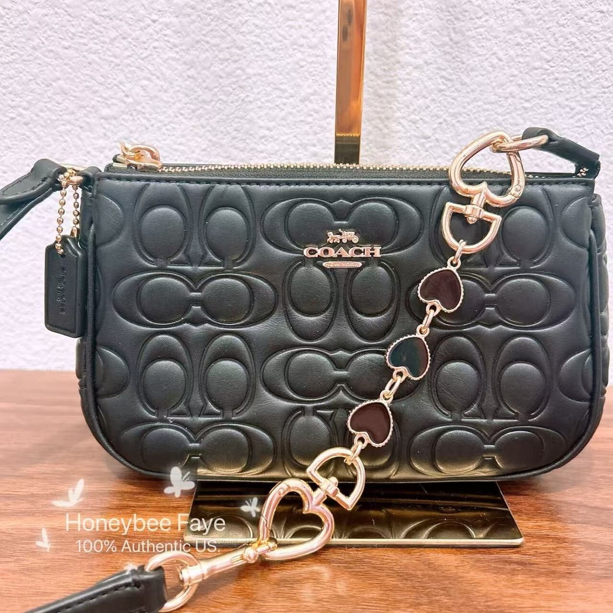 NWT Coach Nolita 19 In Signature Leather CZ456 plus extended heart