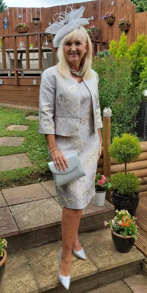 Silver jacket hotsell dress